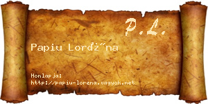 Papiu Loréna névjegykártya